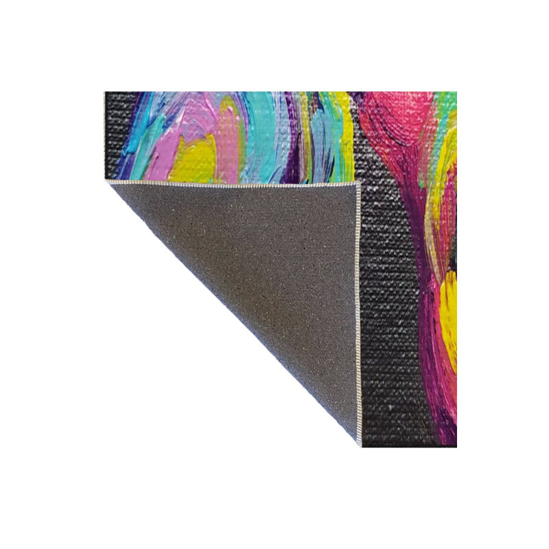 Tapis tissé multicolore Birds, Sous-tapis carré 3 pi 3 po inclus