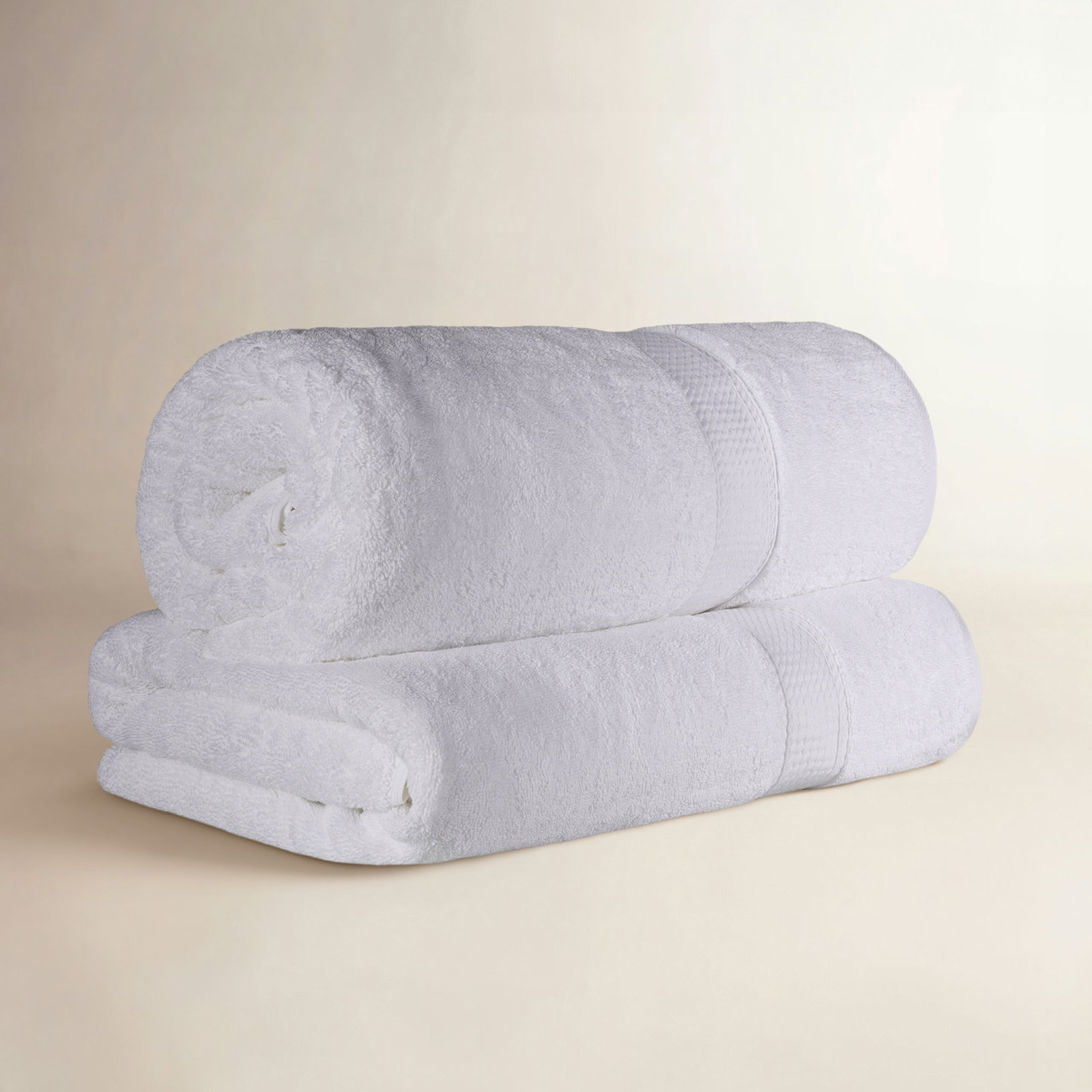 Renata 2-Piece Egyptian Cotton Bath Sheet Set, White