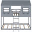 Grey Solid Wood Bunk Bed With Twin Over Configuration In - Built To Last