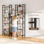 Étagère de rangement en bois et en métal avec tablettes ouvertes pour le bureau à domicile-28554114
