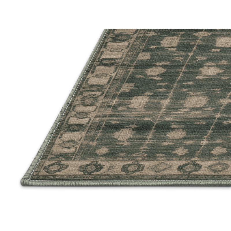 Tapis vert lavé à la machine, Rond 6 pi