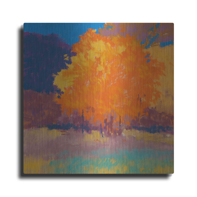 " Orange Maple " by Mike Kelly Painting Print, 36'' H x 36'' W x 0.13" D