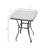 Olvia Glass Top Metal Base Dining Table
