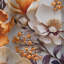 Composition de fleurs de chalet beige et mauve - Panneaux de rideaux floraux-95458052