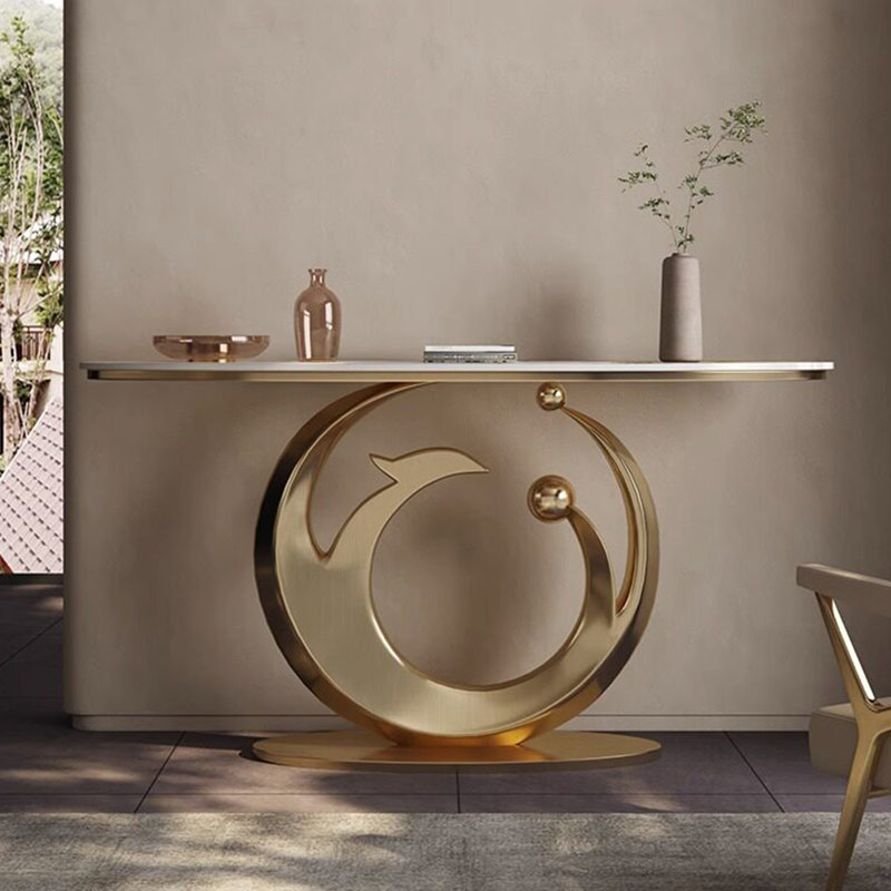 Console en métal de style italien, H 33,4 po x l 47,2 po x P 13,7 po