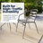 Chrisoula Modern Aluminum Slat Back Stacking Patio Chairs-986429790