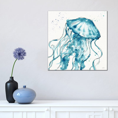 Deep Sea X Teal by Anne Tavoletti - Wrapped Canvas Painting