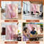 Cloison pliante 4 panneaux séparateur de cloison rose royal irisé perlé-134490018-134490020