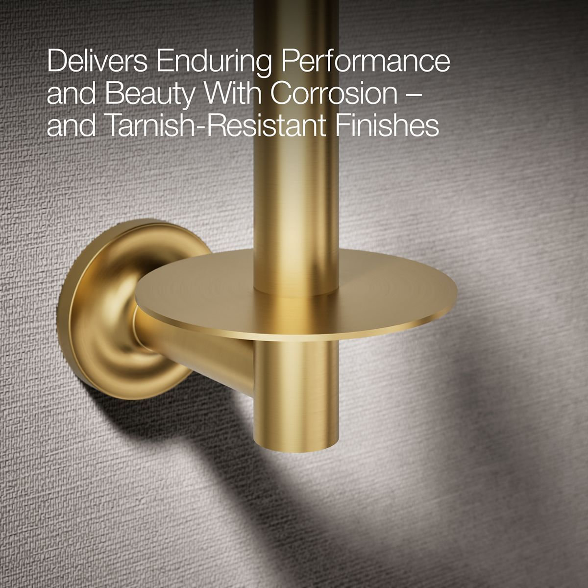 Purist Vertical Toilet Paper Holder, Vibrant Brushed Moderne Brass