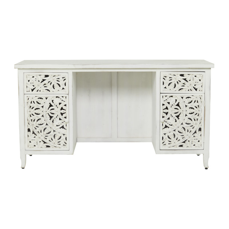 Bureau traditionnel en bois, Blanc