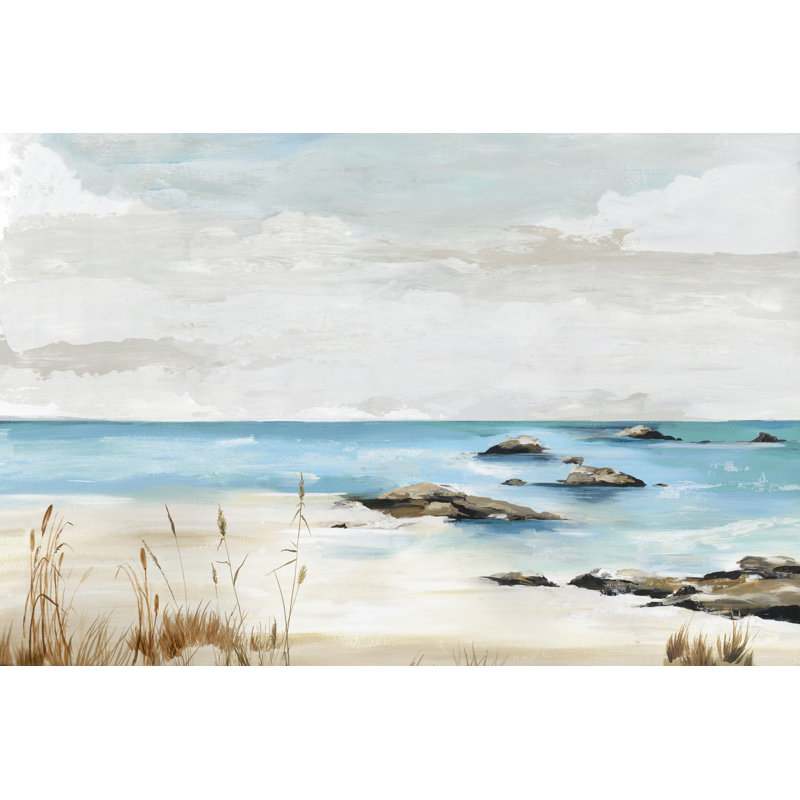 «Still Beach On Canvas» par Allison Pearce, reproduction, H 32 po x l 48 po