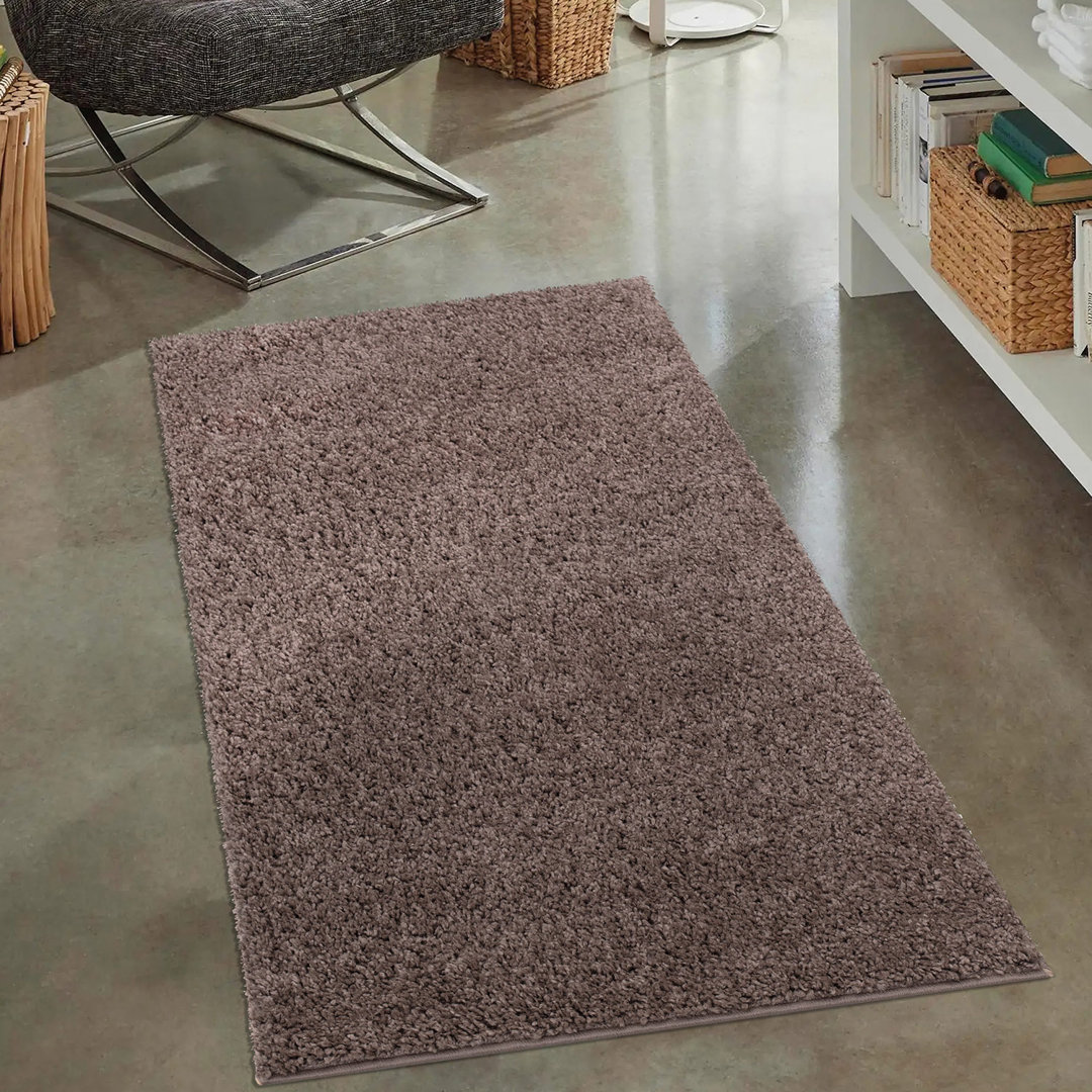 Teppich City Shaggy 500 Hochflor Braun - Flauschig - Weich - Einfarbige Langflor Wohnzimmer Teppich