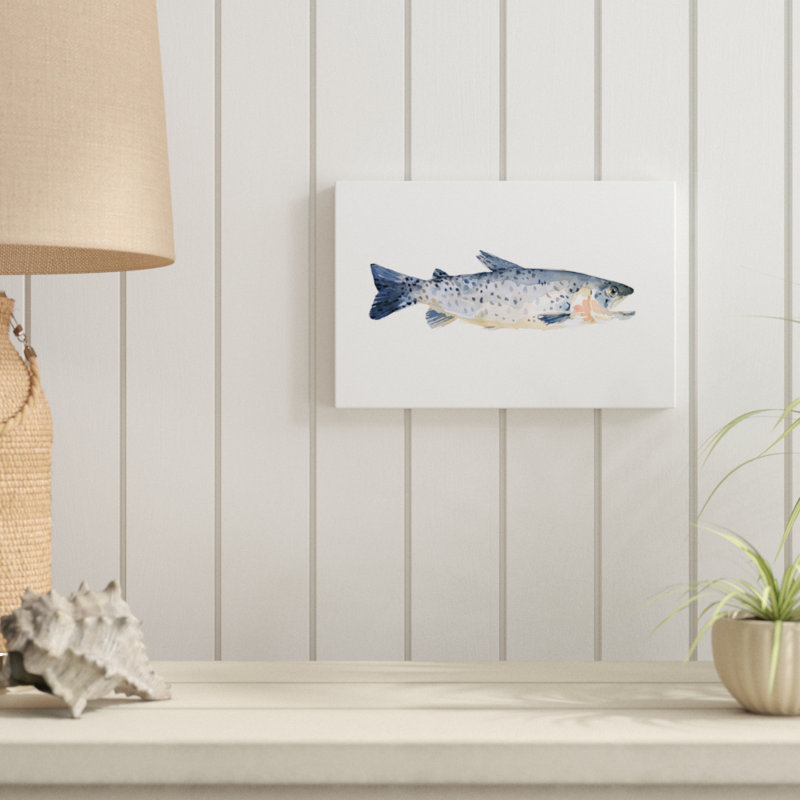 «Freckled Trout IV», peinture sur toile, H 8 po x l 12 po