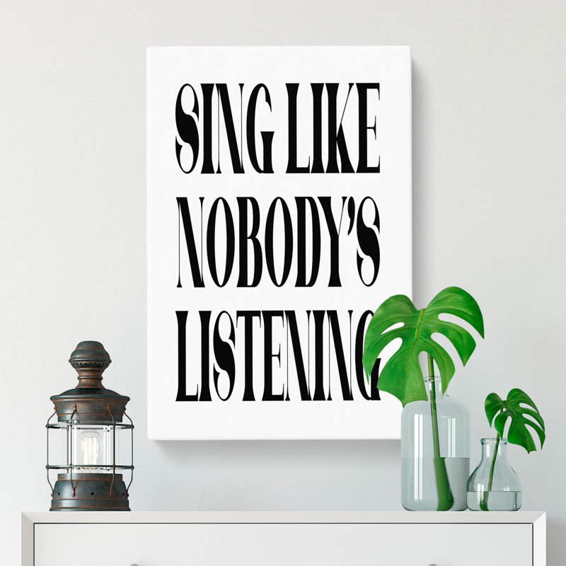 Sing - Wrapped Canvas Print, 50cm H x 35cm W x 3cm D