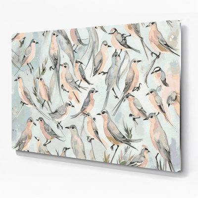 Art mural en métal oiseaux à longue queue