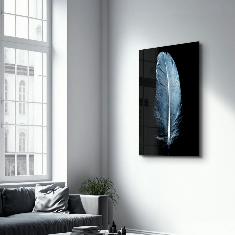 Élégante peinture murale en verre trempé de 13,8 po x 21,7 po | 100% verre trempé, épaisseur: 0,16 pouce | Imprimé UV pour des couleurs éclatantes | Parfait pour la décoration intérieure, le salon et les espaces de bureau
