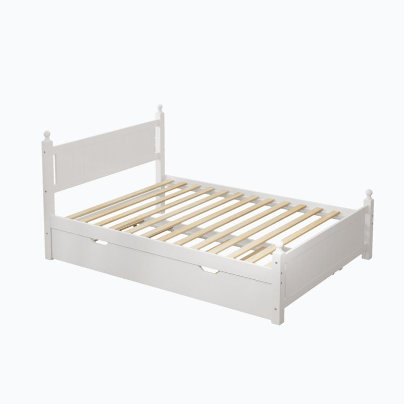 Lit plateforme avec rangement Miltona, Double