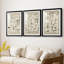 ABSTRACT Series CMV III - Impression encadrée sur mesure de qualité supérieure - 3 pièces-831867542-831867543