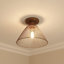 Plafonnier semi-encastré 1 lumière 8,25 po Searcy-1117284982