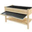 Jardinière surélevée 48 x 23 x 31,1 pouces avec plateau de collecte d'eau, tablette de rangement et doublure de protection Raised Garden Bed