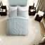 Luxury Aqua Cotton Bedding Sets, Jacquard Comforter, Global Style
