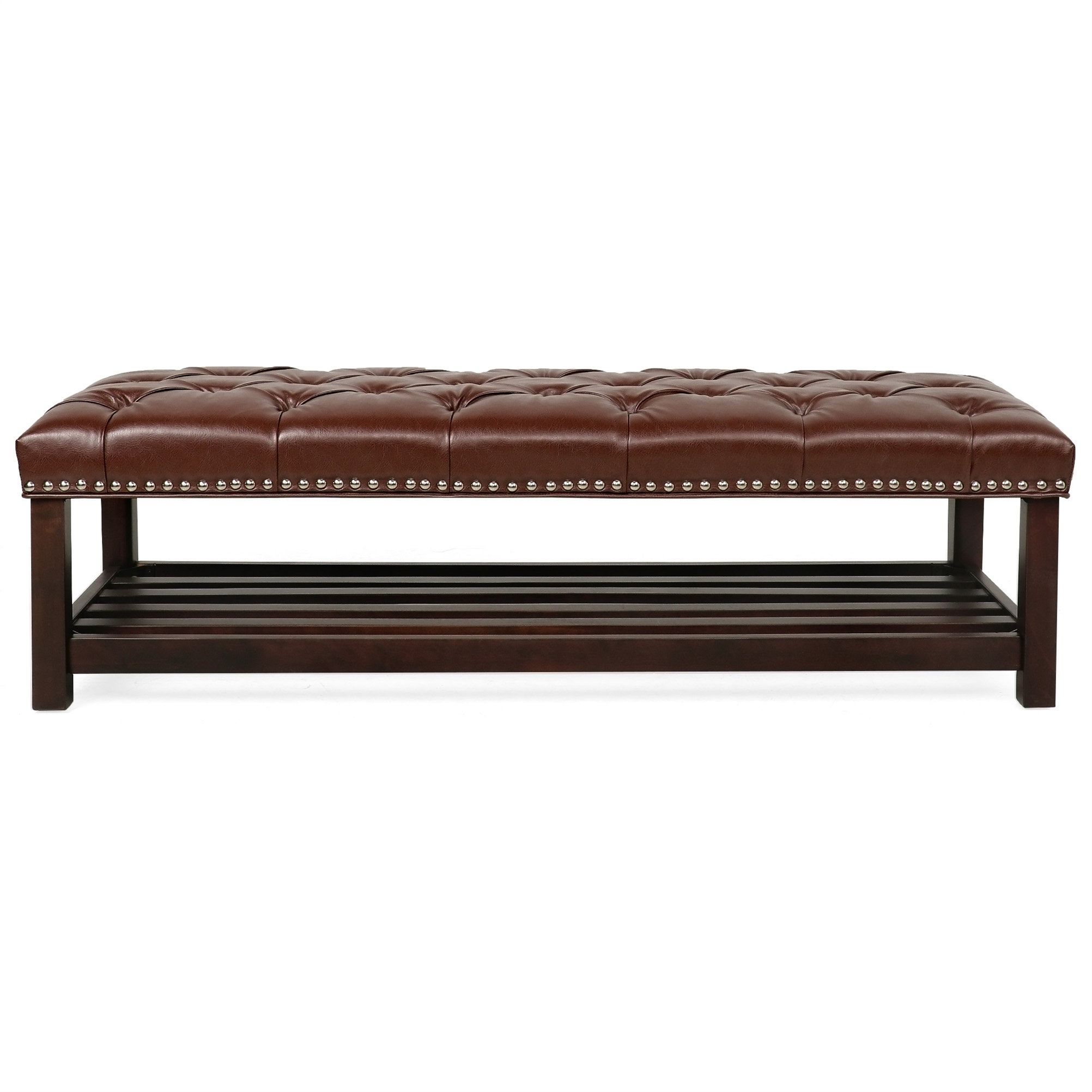 Everly Quinn Bedroom End Of Bed Bench Tufted Upholstered End Of Bed Bench End Of Bed Entrance ...