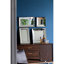 Miroir d'appoint 18 po x 18 po carré argenté patiné, miroir mural de style traditionnel pour le salon, le vestibule, le bureau, la chambre à coucher, le couloir