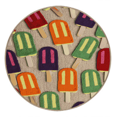  Tapis lavable à motif de sucettes glacées