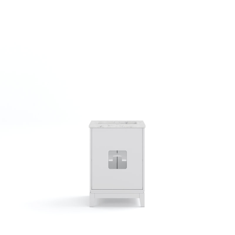 24" Single Bathroom Vanity Set, White