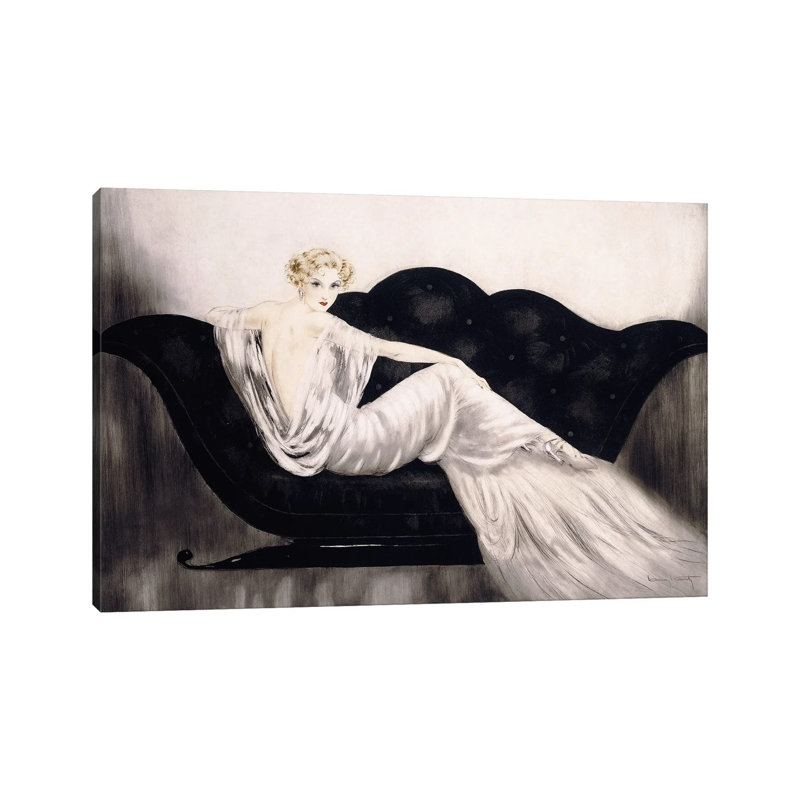 Le canapé, C.1937, H 8 po x l 12 po x P 0,75 po, Pas de tapis, Toile tendue