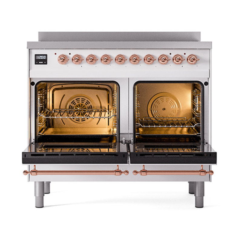 ILVE Nostalgie II Noblesse 40 inch Induction Range (Solid Door, RAL), Copper