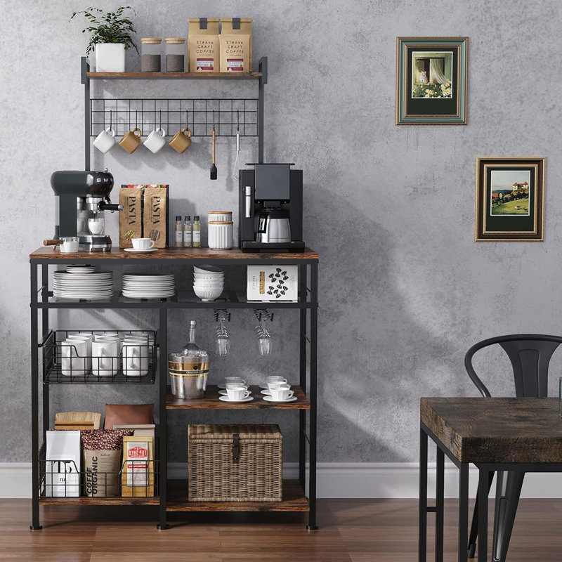 Kitchen Storage Rack Utility Storage Shelf With Hooks