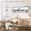 Plaque murale "Welcome to our home" lavande-985930412-985930401