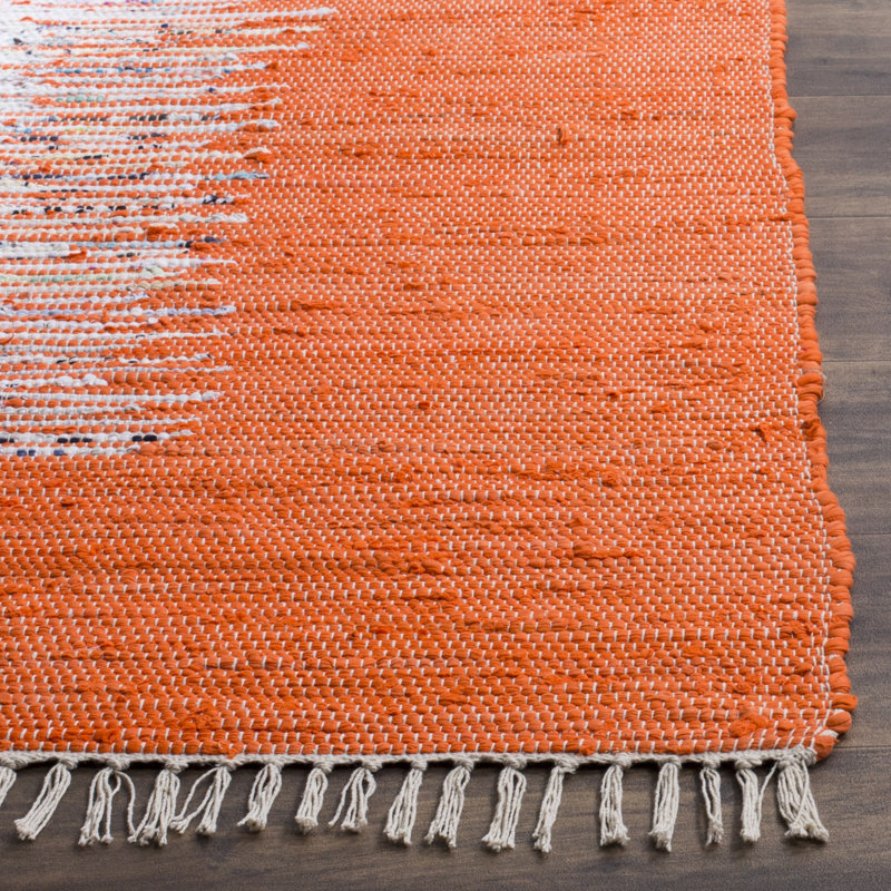 Paynter Hand Woven Cotton Abstract Rug, Rectangle 4' x 6'