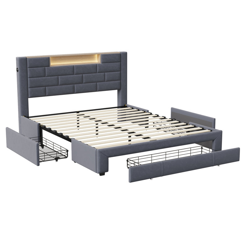 Upholstered Bed, Double (4'6)
