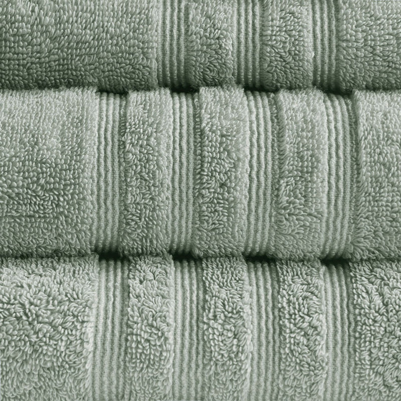 Serviettes absorbantes 100% coton de haute qualité (ensemble de 6), Vert