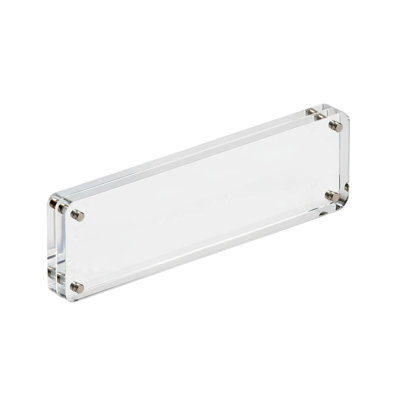 Premium Rounded Clear Acrylic Magnetic Photo Frame, 3" X 11"