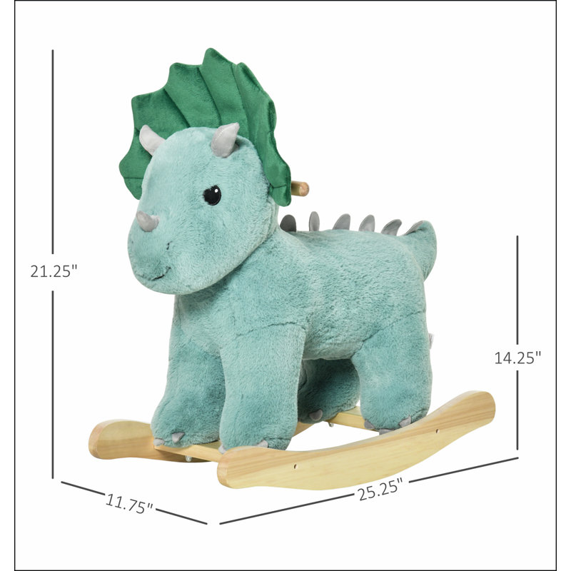 Cheval à bascule en peluche pour enfants avec sons réalistes pour enfant de 36 à 72 mois