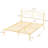 Metal Bed Frame with Headboard Heavy Duty Strong Steel Slat Support Platform Queen Size Bed No Box Spring Needed, Easy Assembly, Gold-1553932593-1610027483