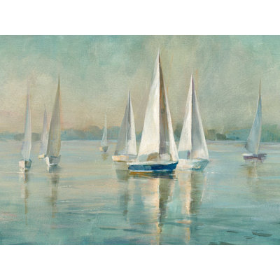 Sailboats at Sunrise by Adobe InDesign CS6 (Macintosh) - Print on Canvas -  Longshore Tides, E9E5344362F4424695BA42DED5BBF4C6