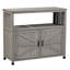 Armoire de patio en bois de sapin massif avec table de bar intérieure grise, conception à lattes élégante pour un look élégant, rangement pour grands outils, buffet, outils de rangement spacieux, multi --1135672081