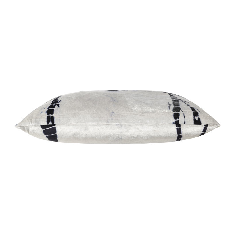 Embroidered Feather Reversible Throw Pillow