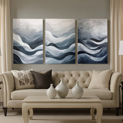 ABSTRACT Series CDLXXVIII  -Custom Wrapped Gallery Canvas - 3 Pieces