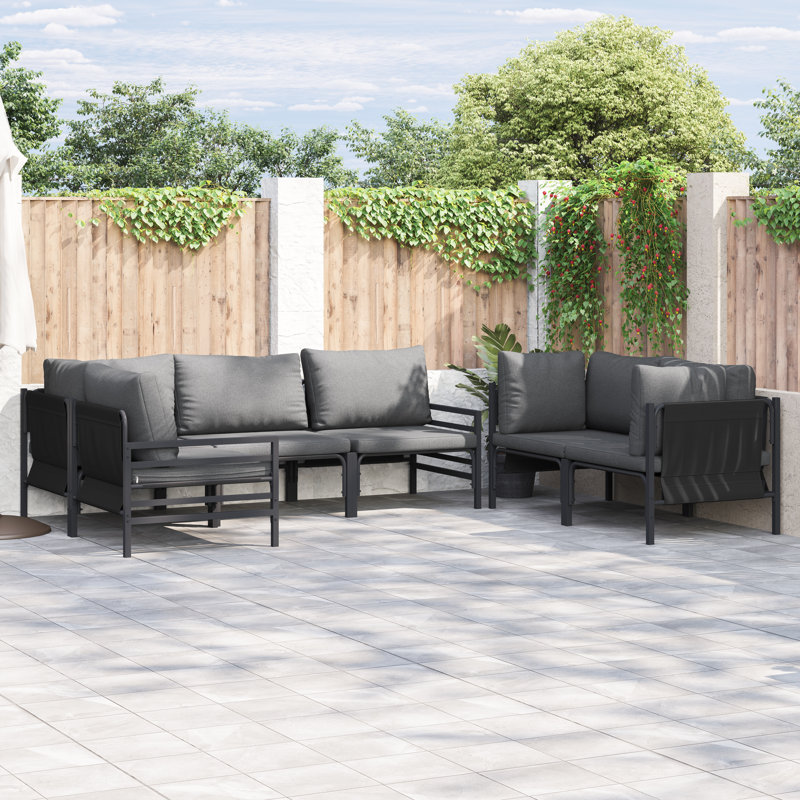 70cm Wide Steel Sofa with Cushions
