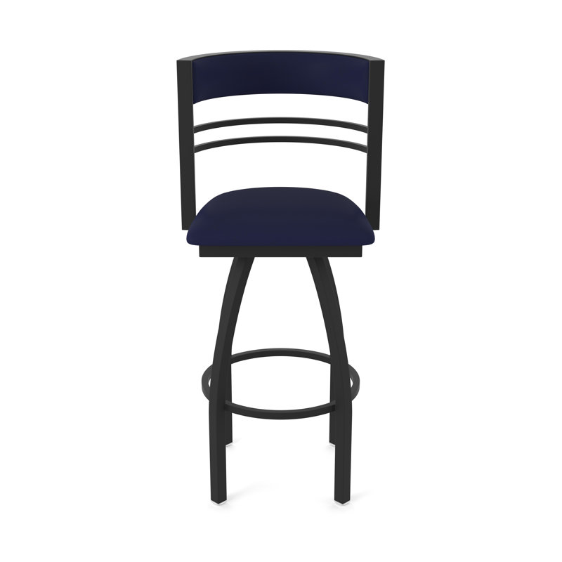 Hunter Swivel Stool, Black Wrinkle, Tabouret de bar (siège d'une hauteur de 30 po), Vinyl-Canter Twilight