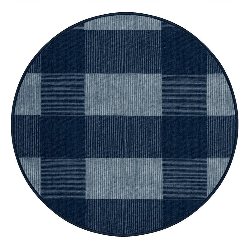 Tapis botanique lavable à la machine, Rond 3 pi