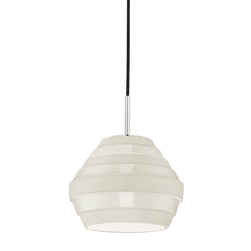 Calverton 1 - Light Pendant, Polished Nickel, Black