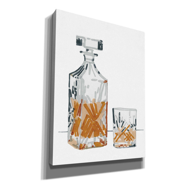 «Vintage Decanter 2» par Stellar Design Studio, art mural sur toile, H 54 po x l 40 po x P 1,5 po