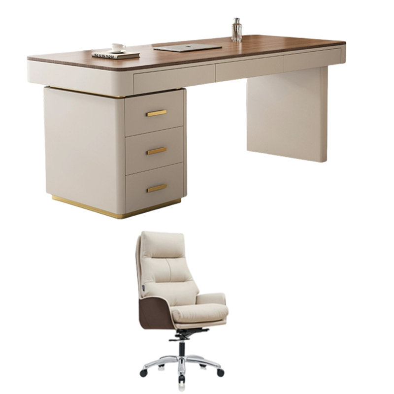Multi-layer solid wood board desk