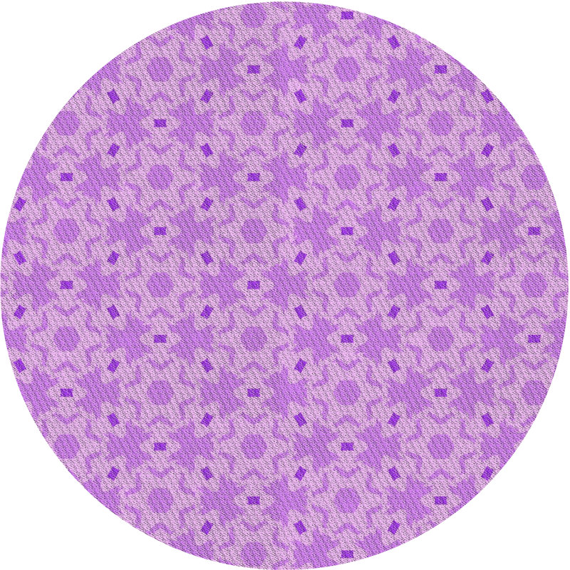 Tapis violet Power Loom, Rond 6 pi
